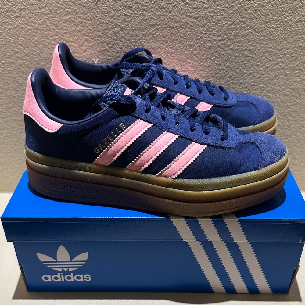 Adidas Women's Gazelle Sneakers - Blue and Pink